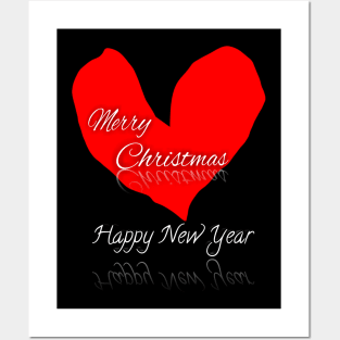 merry christmas happy new year Posters and Art